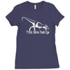 t rex hates push ups Ladies Fitted T-Shirt