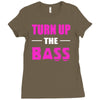 turn up the bass Ladies Fitted T-Shirt