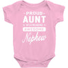 proud aunt of a freaking awesome nephew Baby Onesie