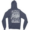Real Kings Are Born On October 15 Zipper Hoodie