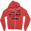 Hi Babe Zipper Hoodie