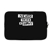 never trust a hippy Laptop sleeve