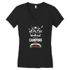 Weekend Forecast Camping With A Chance Of Drinking Women's V-Neck T-Shirt