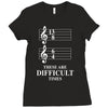 13/8 6/4 These Are Difficult Times Ladies Fitted T-Shirt