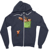 pocket red pandas Zipper Hoodie