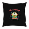 hippie holidays Throw Pillow