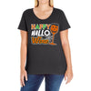 happy hallowine Ladies Curvy T-Shirt
