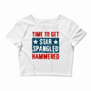 star spangled hammered Crop Top