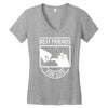 cat best friends for life Women's V-Neck T-Shirt
