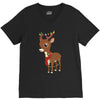 christmas deer V-Neck Tee