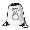 i am in love with cats Drawstring Bags
