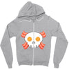 Bacon Egg Skull Zipper Hoodie