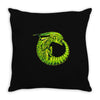 alien ouroboros Throw Pillow