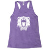 lion head roaring Racerback Tank