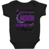 i love someone with pancreatic cancer to the moon &amp; back to infınıty Baby Bodysuit