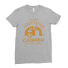 what happens in camper stays in camper vintage style camp funny Ladies Fitted T-Shirt