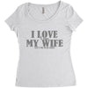 i love it when my wife let's me play golf Women's Triblend Scoop T-shirt