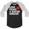 love peace and bacon grease 3/4 Sleeve Shirt