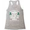 education is the most pwerful weapon you can use to change the world l Racerback Tank