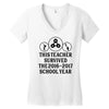 This Teacher Survived The 2016 2017 School Year Women's V-Neck T-Shirt
