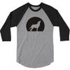 wolf howling at moon 3/4 Sleeve Shirt
