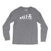 dj evolution funny music mixing djing disk jockey turntable Long Sleeve Shirts