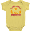 This Girl Loves Her Dachshund Baby Onesie