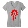 world of warcraft mists of pandaria horde Women's V-Neck T-Shirt