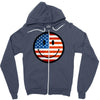 patriotic smiley face Zipper Hoodie