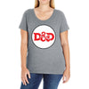 black red Ladies Curvy T-Shirt