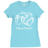 camera photographer Ladies Fitted T-Shirt