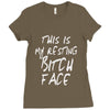 resting bitch face girls Ladies Fitted T-Shirt