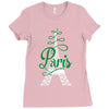 paris script eiffel tower french france Ladies Fitted T-Shirt