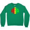 rasta skull and crossbones reggae dub club rave Crewneck Sweatshirt