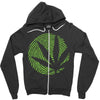 cannabis finger printing Zipper Hoodie