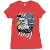 beer eagle graphic Ladies Fitted T-Shirt