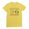 golden christmas Ladies Fitted T-Shirt