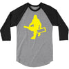 sasquatch guitar gear  funny bigfoot yeti comic monster retro 3/4 Sleeve Shirt