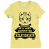 I Am Cat Actually In A Very Commited Relationship Ladies Fitted T-Shirt