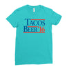 tacos  beer '16 Ladies Fitted T-Shirt