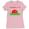 disc golf dirty sex joke pun ground penetration Ladies Fitted T-Shirt