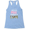 pretty in pink dangerous in camo Racerback Tank