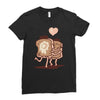 french toast kiss Ladies Fitted T-Shirt