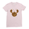 Minnie Mouse Leopard Ladies Fitted T-Shirt