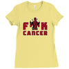 fuck cancer Ladies Fitted T-Shirt
