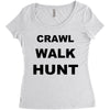 crawl walk hunt Women's Triblend Scoop T-shirt