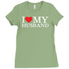 i heart my husband Ladies Fitted T-Shirt
