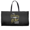 wine outside Weekender Totes