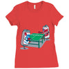 beer pong Ladies Fitted T-Shirt