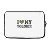 i love my soldier regular camouflage Laptop sleeve